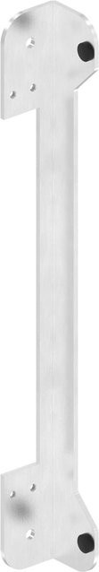 FeNau Anschlagsblech aus Edelstahl V2A in Silber mit Gummipuffer, geschliffen, B/T/H: 3,75 x 3,75 x 32,8 cm - Bild 1