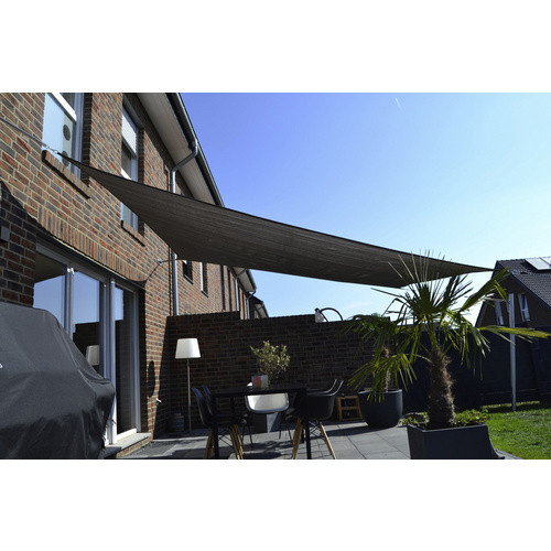 Floracord Vierecksonnensegel aus HDPE in Grau, B/T: 360 x 360 cm - Bild 5