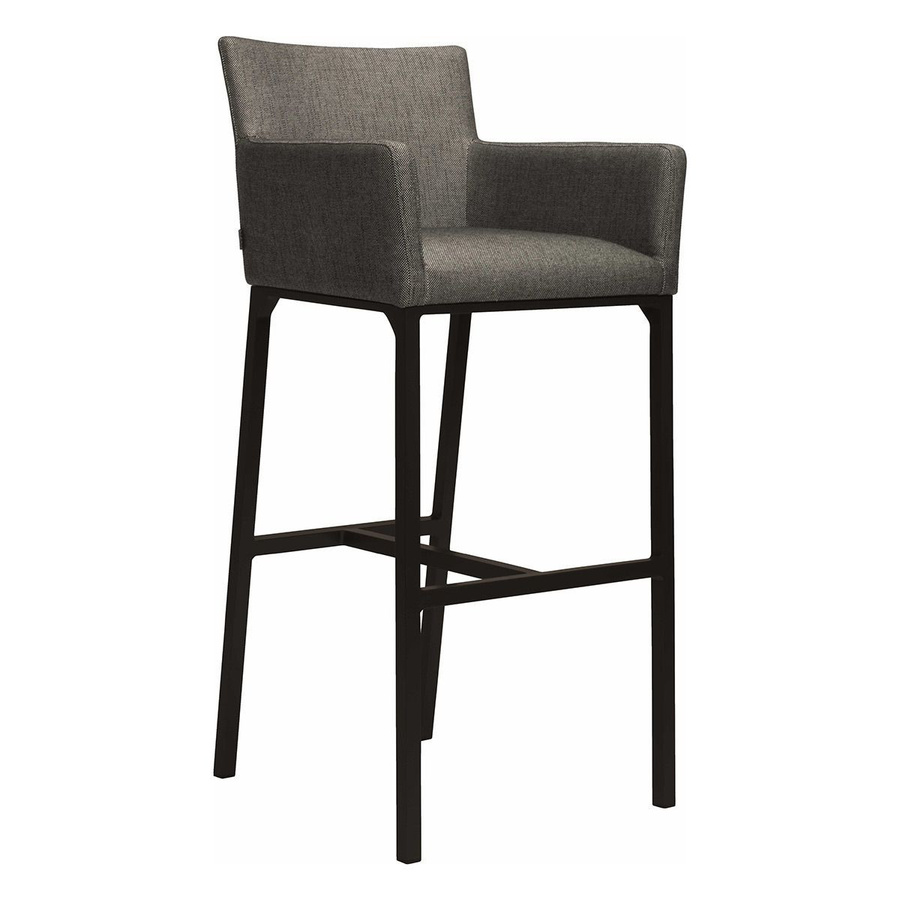 Stern Bar-Set aus Aluminium mit Bar-Tisch und 2 Bar-Sesseln Artus in Schwarz Matt und Seidenschwarz - Bild 2