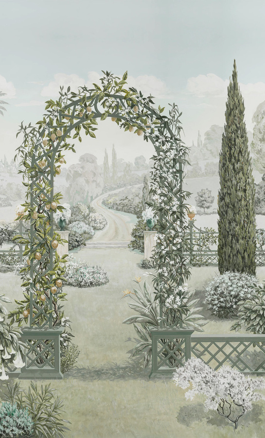 Isidore Leroy Tapete Paradis Perdu Verdure Panel B Wandbild mit botanischem Naturmotiv und floralem Design aus Vlies - Bild 1