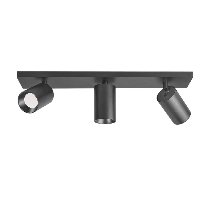 Luxvenum Deckenleuchte SIGNATURE, 3-flammig, Schwarz Matt, Aluminium und Milchglas, dimmbar, LED, 230V - Bild 1