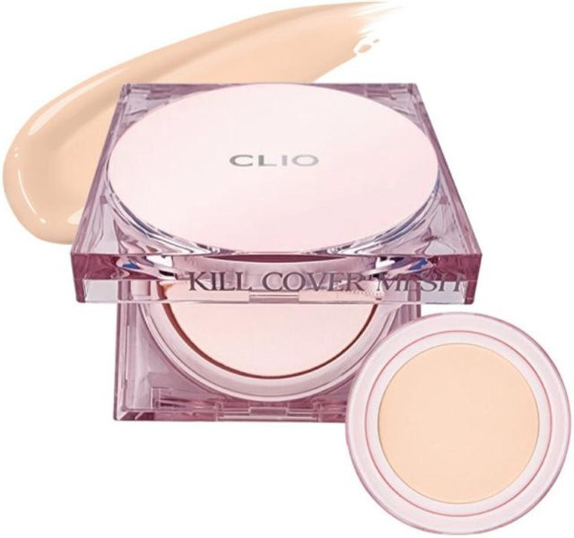 Clio Kill Cover Mesh Glow Kissen-Set, 15 g + Nachfüllung 15 g, #03 Leinen gray, glänzend - Bild 1