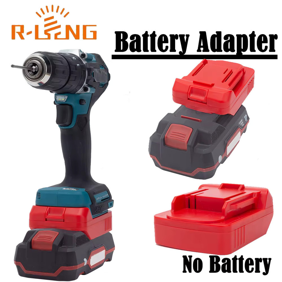Akku-Adapter-Konverter von Parkside für Lidl X20V Team Lithium zu Makita 18V BL Li-Ion Elektrowerkzeuge, Farbe: Rot - Bild 4