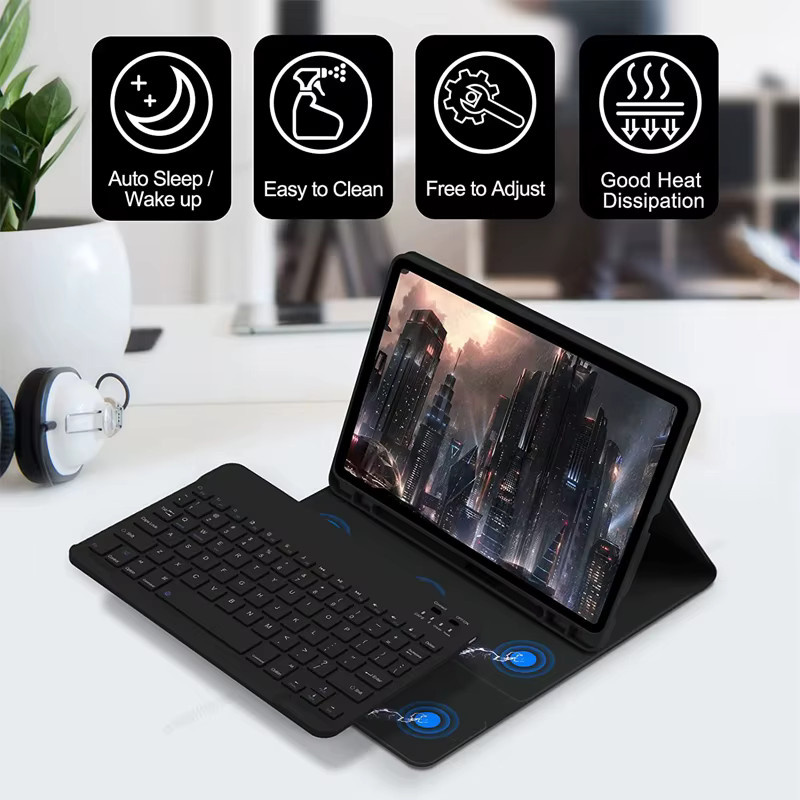 Abnehmbare Bluetooth-Tastaturhülle für Samsung Galaxy Tab S7 und Tab S8 11 Zoll in Schwarz oder Pink - Bild 3