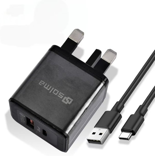 Solma 2-Port Reise-Ladegerät mit USB-Anschlüssen in Schwarz - Bild 1