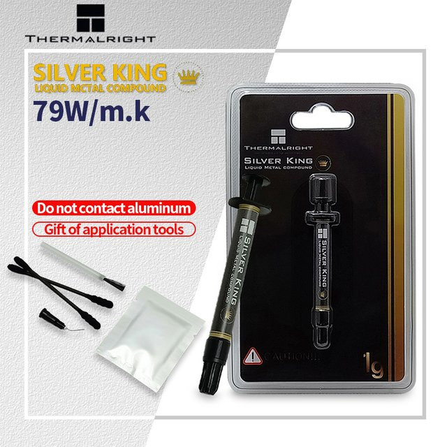 Thermalright Silver King Flüssiges Metall Wärmeleitpaste für CPU und Kühlkörper, Silber - Bild 1
