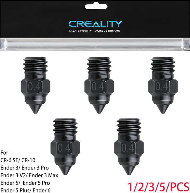 Creality MK8 Düsen aus gehärtetem Stahl für Ender3 S1 Sprite Extruder Pro, Ender3 V2, Pro und Neo Serie, Farbe: Grau - Bild 1