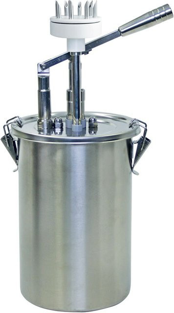 Schneider Hebel-Dosierspender aus Edelstahl in Silber, Durchmesser: 18 cm, Höhe: 46 cm, Fassungsvermögen: 4,5 l - Bild 1