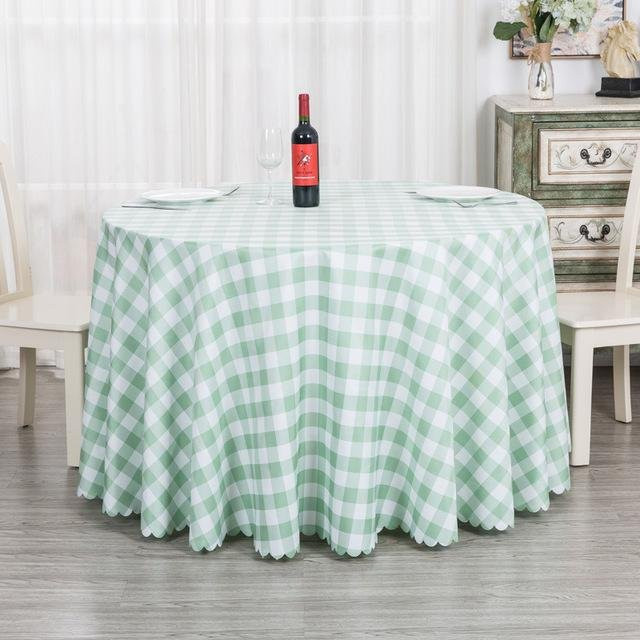 Moderne wasserabweisende Tischdecke mit Karotten-Motiv von Your Warm Home, rund, hellgrün, Durchmesser: 90 cm - Bild 1