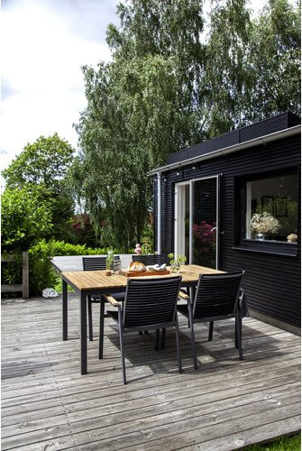 Cinas Gartenstuhl Mood Extreme aus Aluminium in Schwarz, Breite: 56,5 cm, Höhe: 84 cm - Bild 1