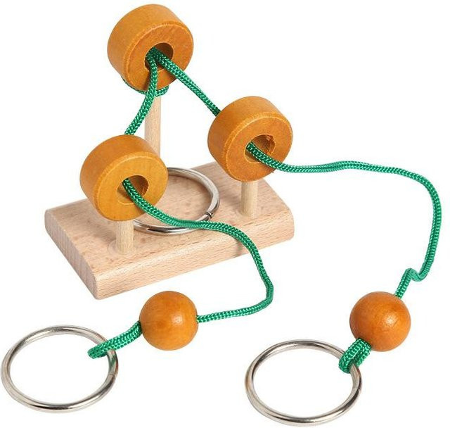 Luban Kong Ming Schloss, Holzspielzeug, Ringe Verriegeln Entriegeln, Denkspiel, ab 3 Jahren - Bild 1