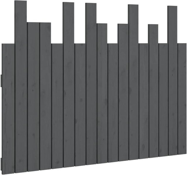 vidaXL Wand-Kopfteil aus Massivholz Kiefer in Grau, B/H: 108 x 80 cm, Tiefe: 3 cm - Bild 1