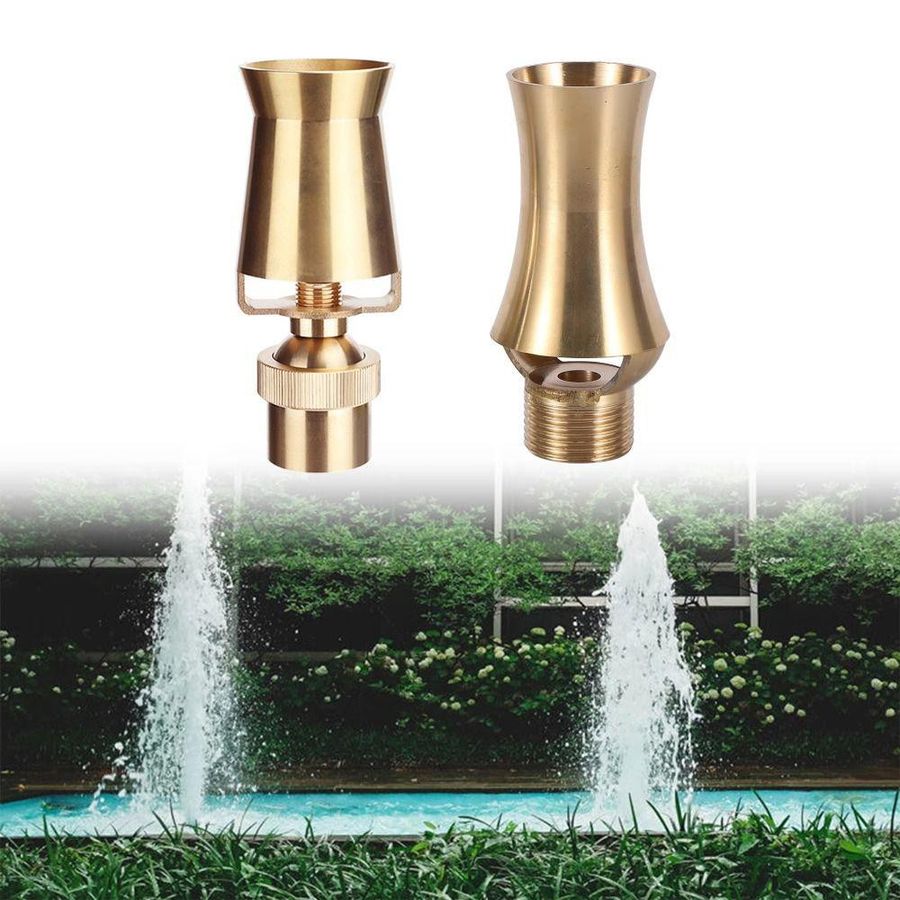 ruosenSY Messing Düse für Springbrunnen und Schwimmbecken mit 1/2 Zoll Innengewinde und 3/4 Zoll Außengewinde für Blubber- und Strahlbrunnen - Bild 5
