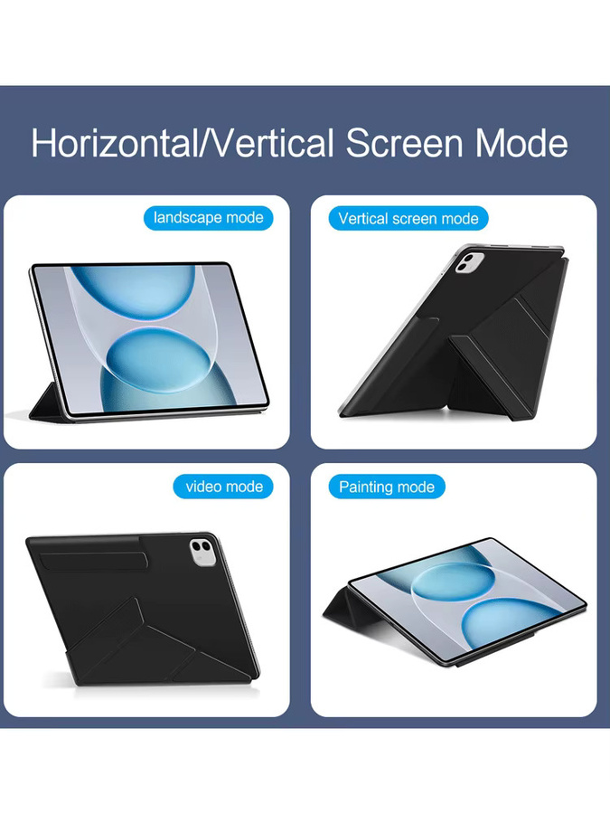 Magnetische Smart Book Cover Hülle für Honor MagicPad 4 12,3 Zoll in Schwarz - Bild 7
