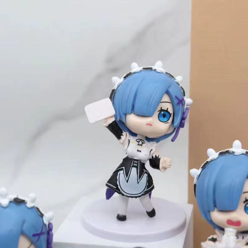 Bandai Re:ZERO Rem Anime Figur im Pyjama mit Stuhl, mehrfarbiges PVC Sammlermodell zur Dekoration - Bild 2