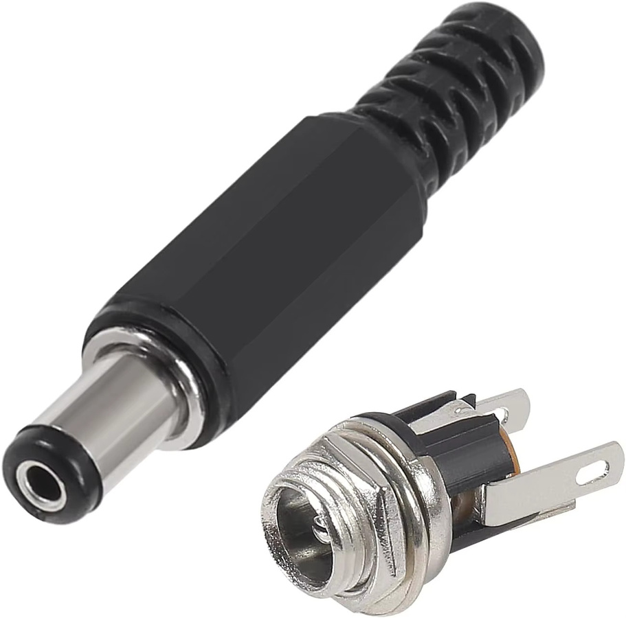 AOKIN 30 Stück DC-Stromstecker-Adapter, weibliche Panelmontage-Steckverbinder 5,5 mm x 2,1 mm, 3-polig, Schwarz - Bild 4