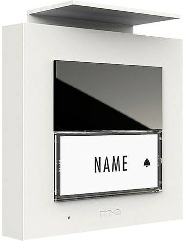M-e modern-electronics ADV-1010W Vistadoor Audio-Außenstation für Türsprechanlagen, kabelgebundene Außeneinheit aus Aluminium, Weiß - Bild 1