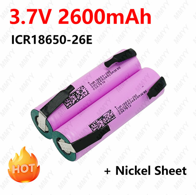 SUYIJIA Li-Ionen-Akku 18650 26E in Lila, 3,7 V und 2600 mAh für Taschenlampen, Schraubendreher und Elektrowerkzeug-DIY - Bild 1