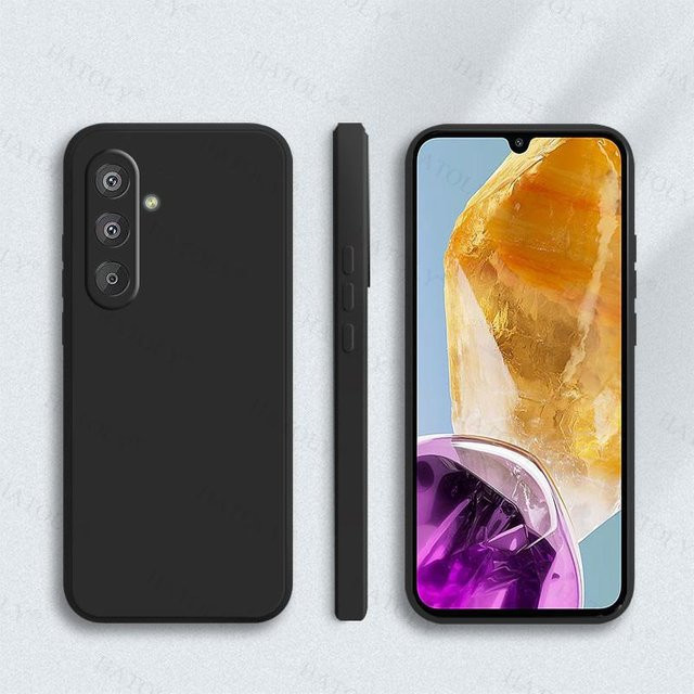 Samsung Galaxy M15 5G Hülle aus weichem Flüssigsilikon in Schwarz - Bild 1