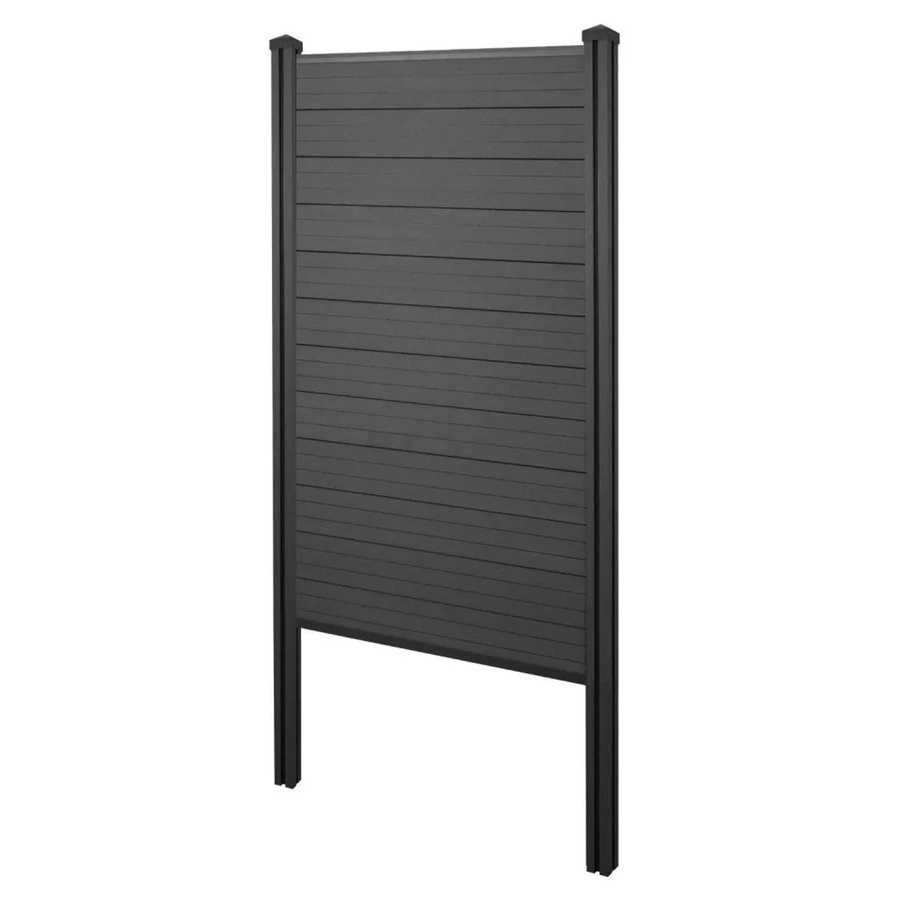 MCW WPC-Sichtschutz Savoie Basiselement schmal in Anthrazit, Höhe: 182 cm, Breite: 105 cm, Tiefe: 18 cm - Bild 2