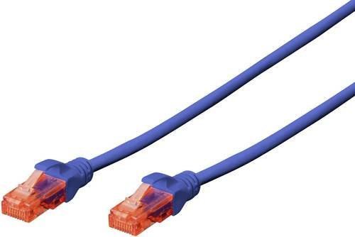 Digitus DK-1612-030/B RJ45 Patchkabel CAT 6 U/UTP Ethernet LAN Kabel Blau 3,00 m - Bild 1