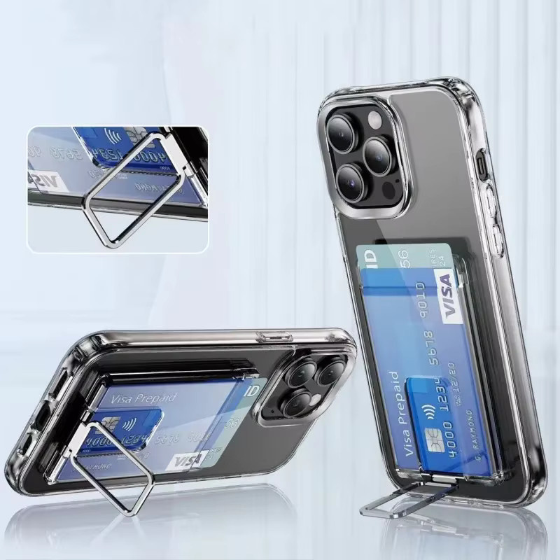 Magnetischer transparenter Kartenhalter von VYOPBC in Gold für MagSafe iPhone und Samsung S25 S26 Ultra - Bild 2