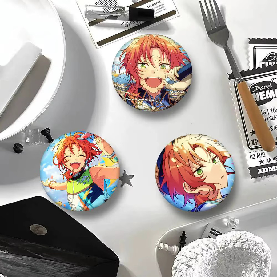 Tsukinaga Leo Spielfigur Rundes Cosplay-Pin Set aus Metall in Multicolor - Bild 3