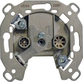 Unex Durchgangsdose 2-fach 5-2400MHz UD 2420 ST in Silber - Bild 1