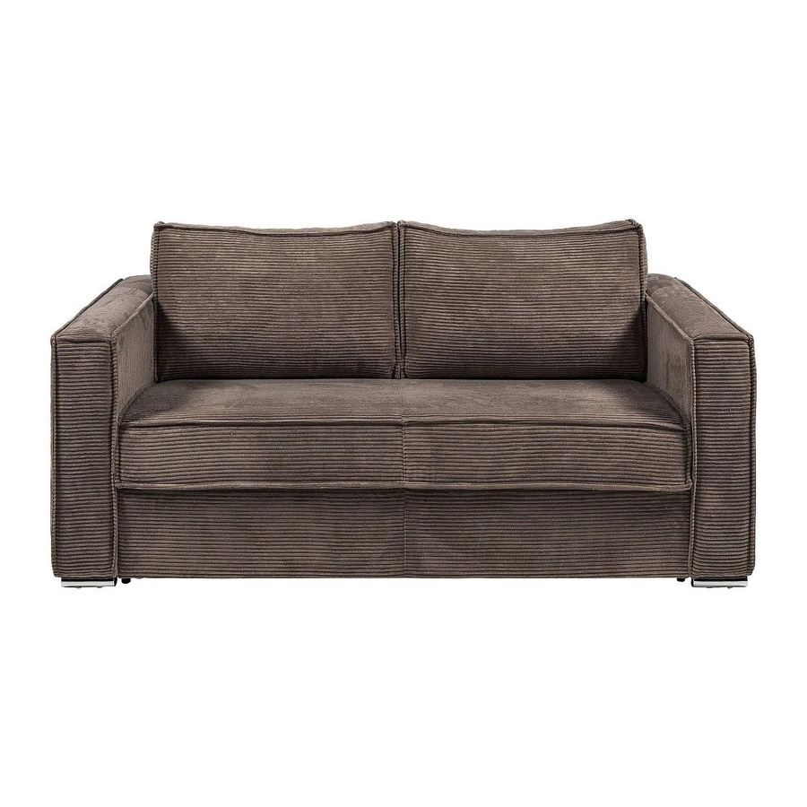 Vente-unique Schlafsofa Loreto in Braun und Beige mit Polsterrahmen, Modernes Design für das Wohnzimmer, Breite: 195 cm - Bild 2