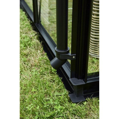 Halls Gewächshaus Blockley 814 Schwarz mit Fundament aus Aluminium und Sicherheitsglas 11,3 m² - Bild 4