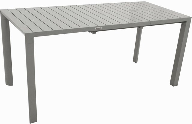 DEGAMO Ausziehtisch BAGO Garten Tisch aus Aluminium in Silbergrau, B/T: 120 bis 162 x 70 cm - Bild 1