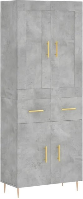 vidaXL Highboard Betongrau Modern Wandmontage B/T/H: 69,5 x 34,0 x 180,0 cm - Bild 1