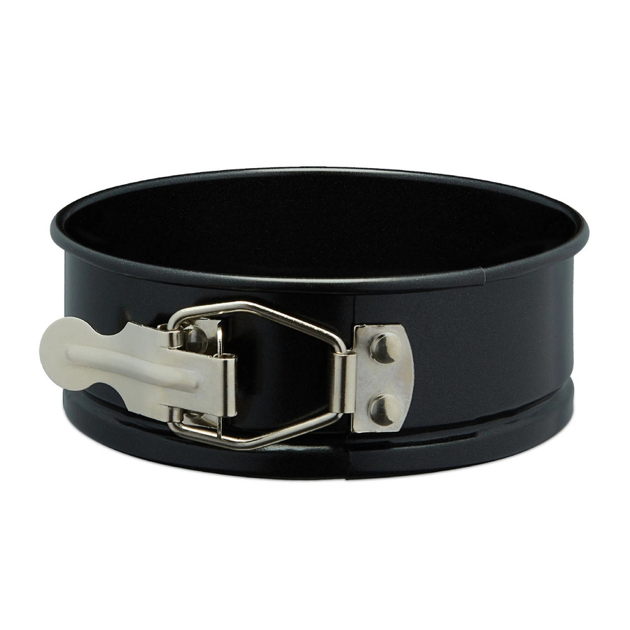 Relaxdays Springformen 5er Set aus Carbonstahl in Schwarz, antihaftbeschichtet, Höhe: 4,5 cm, Durchmesser: 12 cm - Bild 2