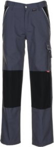 PLANAM Bundhose Canvas in Grau/Schwarz mit Reflexstreifen und Kniepolstertaschen, Größe 54 - Bild 1