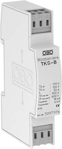 OBO Bettermann TKS-B Blitzbarriere 20 kA in Weiß - Bild 1