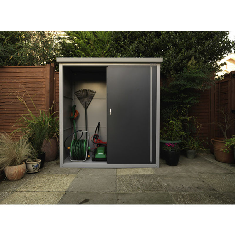 Trimetals Gartenschrank Guardian D63 aus Metall in Anthrazit, B/H/T: 172 x 186,5 x 98 cm - Bild 5