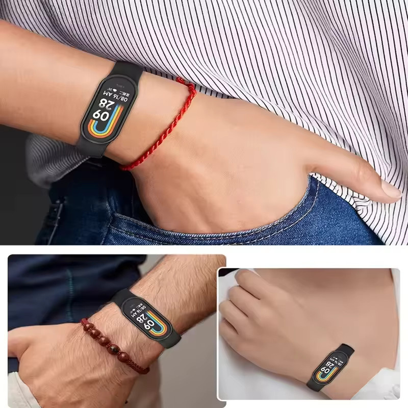 Xiaomi Uhrenarmband Silikon, Red, Unisex, Mi Band 9 8 10 - Bild 5