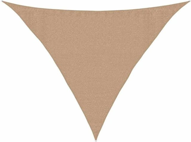 Furnicato Sonnensegel dreieckig aus HDPE in Taupe, B/T: 3,5 x 3,5 m - Bild 1