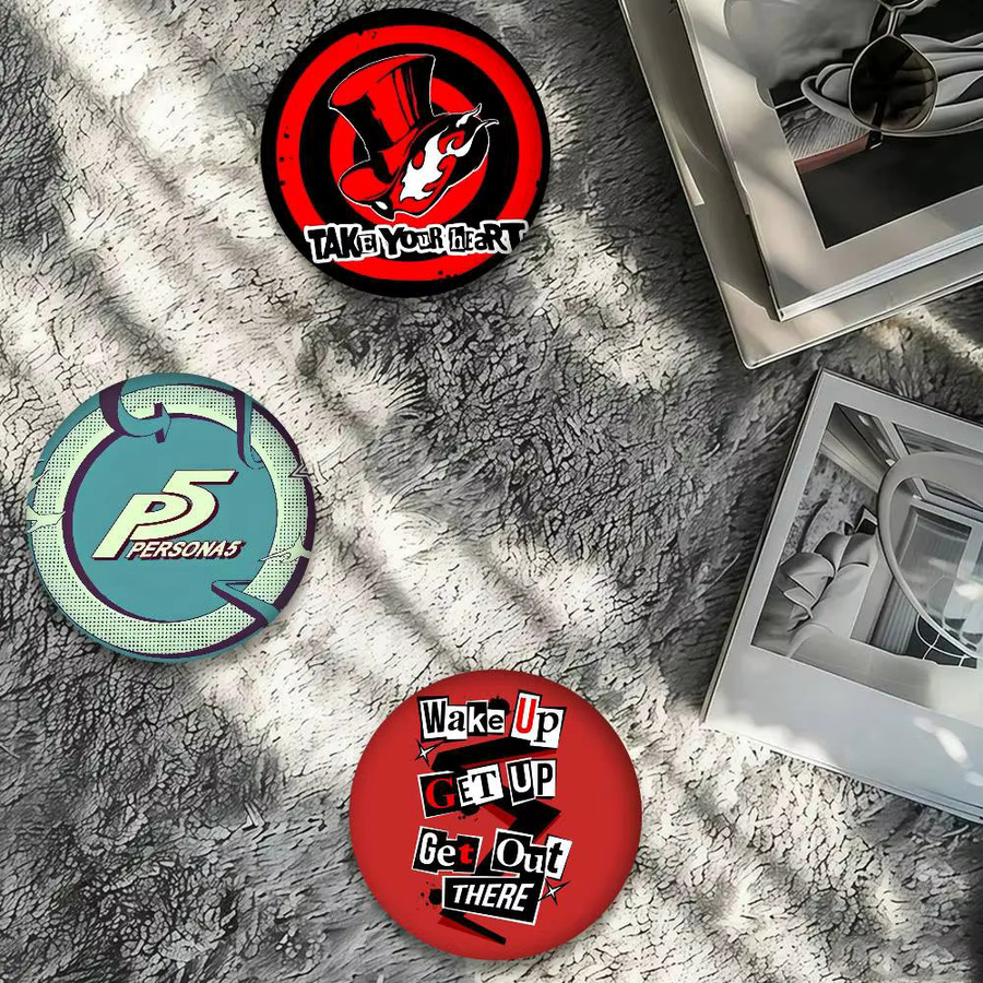 Anstecknadel Anime P-Personas Logo Spiele, Weißblech, Unisex - Bild 3