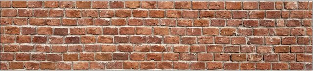 MySpotti Küchenrückwand Profix Cucina Brick Wall in Ziegelrot mit Fliesenoptik und Aluminium-Abschluss B: 270 cm, H: 60 cm - Bild 1