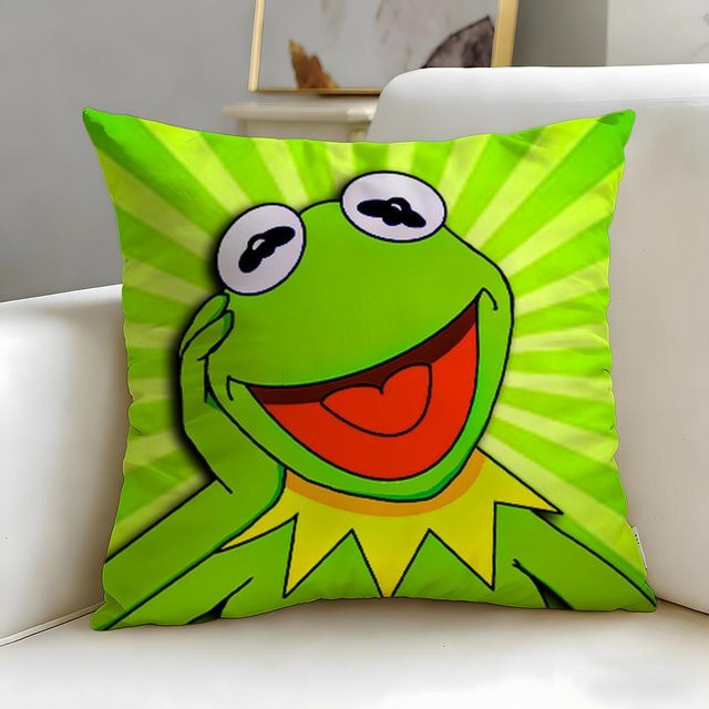 Kissenbezug Kermit der Frosch von ZX Blanket, Grün, B/H: 30 x 30 cm - Bild 1