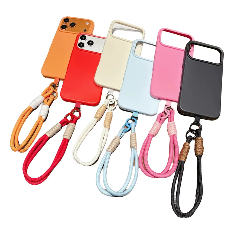 Stoßfeste Lanyard-Telefonhülle für Apple iPhone 17 Pro Max 16 15 Plus 14 13 12 Air mit Handgelenkseil in Blau - Bild 5