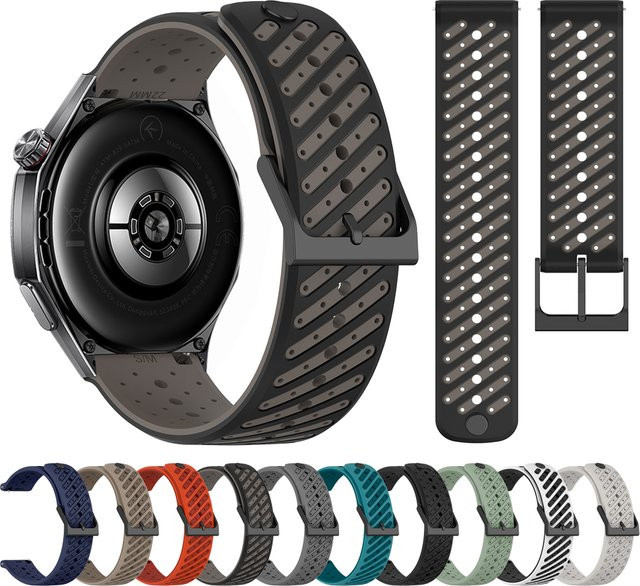 Uhrenarmband Silikon, 22 mm, Zwei-Ton, Unisex - Bild 1