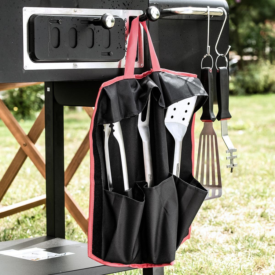 FMprofessional BBQ Werkzeugtasche in Rot und Schwarz - Bild 1