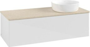V&B Waschtischunterschrank Antao ohne Frontstruktur in Weiß, B/T/H: 120 x 50 x 36 cm - Bild 1