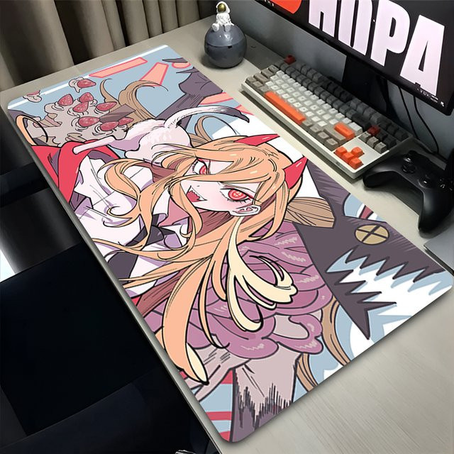 Rutschfestes Potdemiel Gaming Mauspad mit C-Kettensägen-Motiv in Multicolour - Bild 1