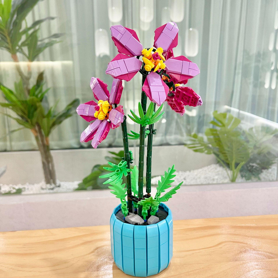 DBPALY Rhododendron Stadt Bausteine Ziegel Kinderspielzeug ab 3 Jahren - Bild 1