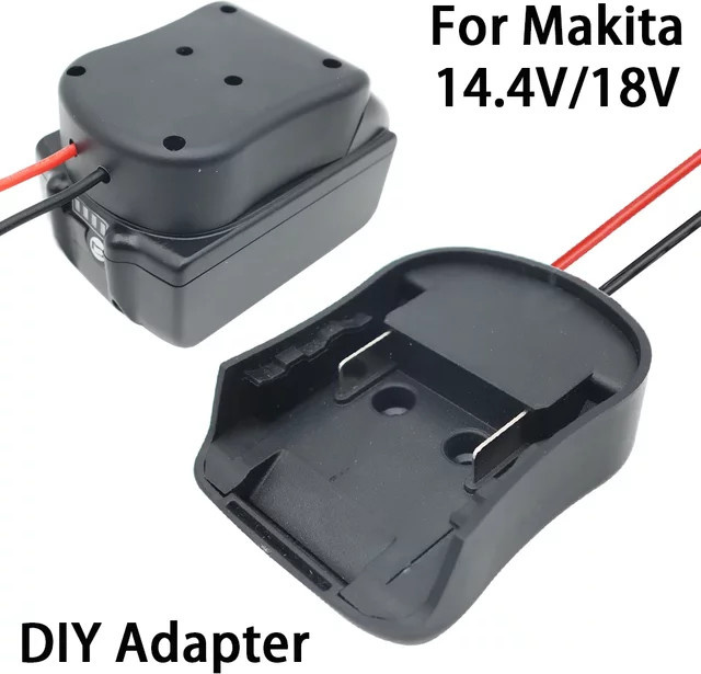 Dawupine DIY Stecker Adapter Dock Halterung für Makita 14,4 V und 18 V Lithium-Ionen Batterien BL1830 BL1430 in Schwarz - Bild 1