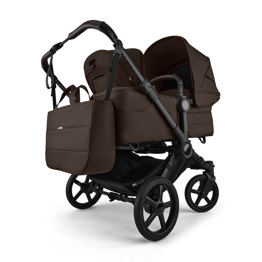 Bugaboo Donkey 6 Kombikinderwagen Twin Complete Set in Black/Cocoa Brown mit Liegewanne und Sitzen - Bild 3