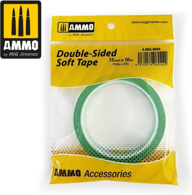 AMMO by MIG Jimenez Doppelseitiges Soft Tape Transparent Breite: 1,5 cm, Länge: 10 m - Bild 1